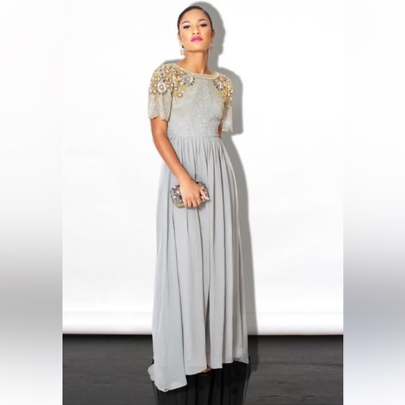 Embellished Maxi Occassion Dress - Picture 10 of 17